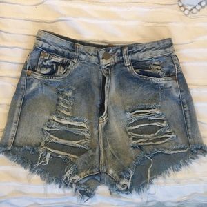 High waisted Jean Shorts